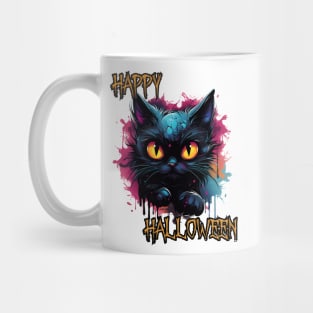 Spooky Cat Happy Halloween Mug